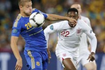 Украина покидет Евро-2012 после проигрыша Англии со счетом 1:0