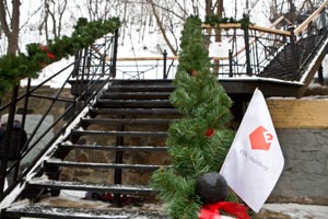В Киеве открыли лестницу, ведущую с Андреевского спуска на Замковую гору
