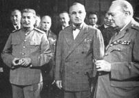 Сталин, Трумэн и Черчилль на Потсдамской конференции