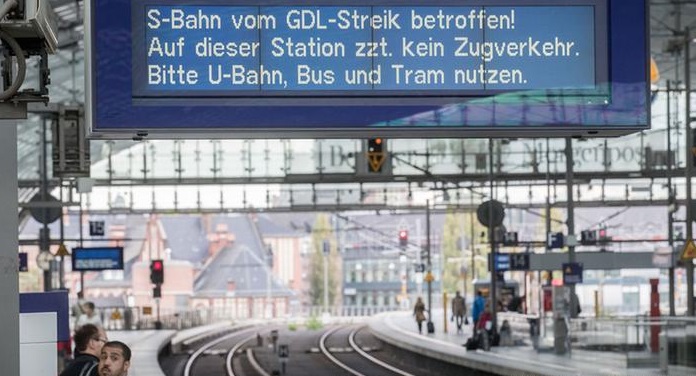 Общенациональная забастовка парализовала железную дорогу в Германии