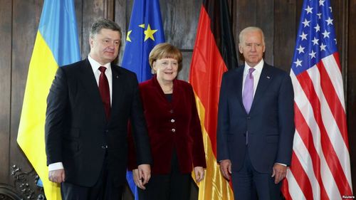 Порошенко, Меркель и Байден согласовали общую позицию по ситуации в Украине