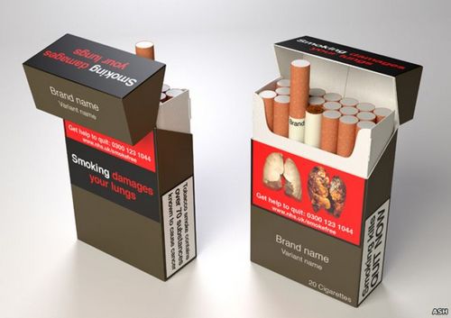 Курильщиков будут запугивать одинаково страшными пачками сигарет
