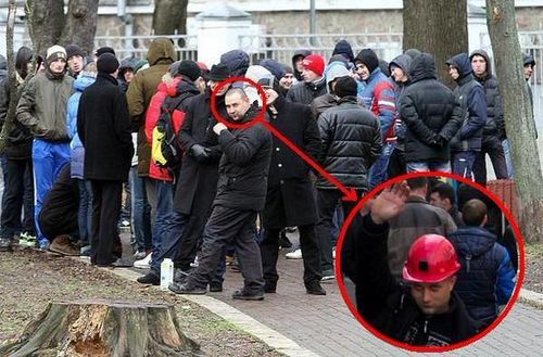 Среди протестующих шахтеров в Киеве замечен титушка с Антимайдана