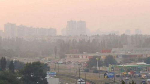 Загрязнение воздуха в Киеве превышает норму в 6 раз. КАРТЫ пожаров