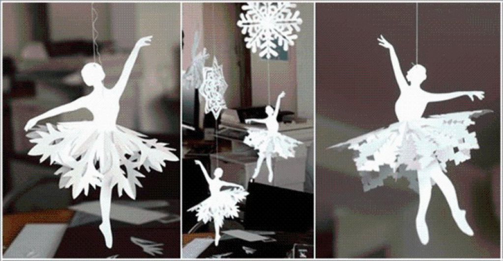 10 оригинальных украшений из бумажных снежинок. ФОТО
