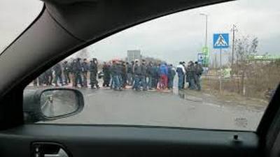 На Львовщине шахтеры снова заблокировали трассу, ведущую к границе