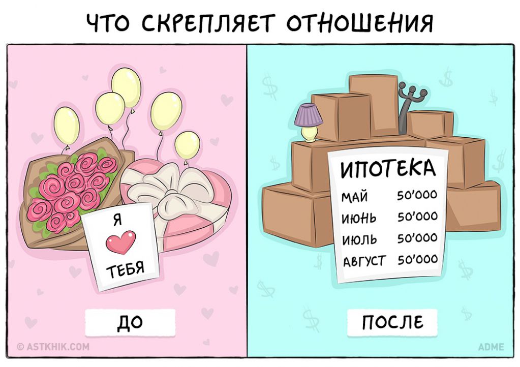 Как выглядит жизнь до и после свадьбы. ФОТО