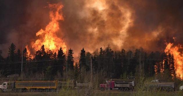Из-за лесного пожара в Канаде эвакуируют целый город. ВИДЕО