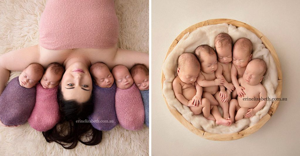 Мама пятерняшек из Австралии поделилась их первой ФОТОСЕССИЕЙ!