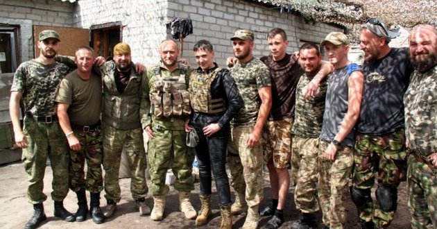 Передовая: Ярош и Савченко встретились на Донбассе. ФОТО