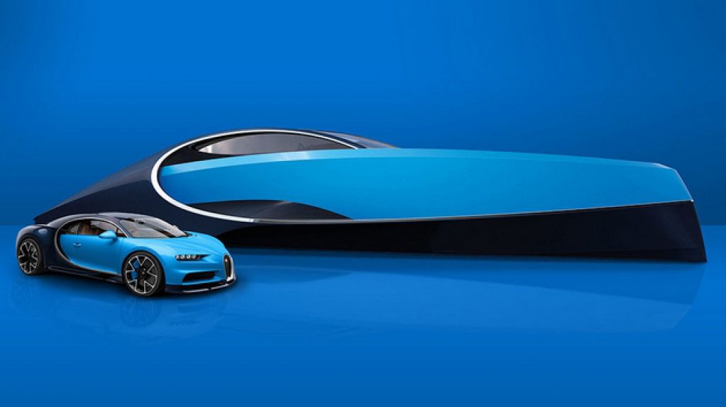 Bugatti «скрестил» гиперкар Chiron с яхтой. ФОТО