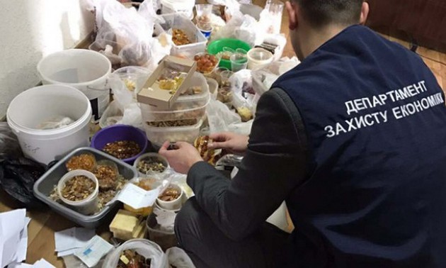 Полиция провела облаву на скупщиков янтаря: 500 кг камня на 2 млн гривен. ФОТО