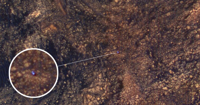 В сеть выложены фотографии марсохода Curiosity, сделанные из космоса