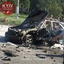 Взрыв автомобиля в Киеве зафиксировала камера видеонаблюдения. ВИДЕО