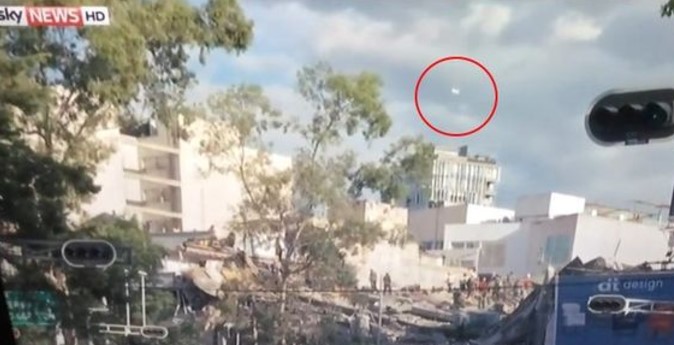Sky News засняло НЛО во время сюжета о землетрясении в Мексике (видео)