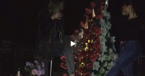Пьяная вечеринка школьниц на кладбище: появилось видео и подробности