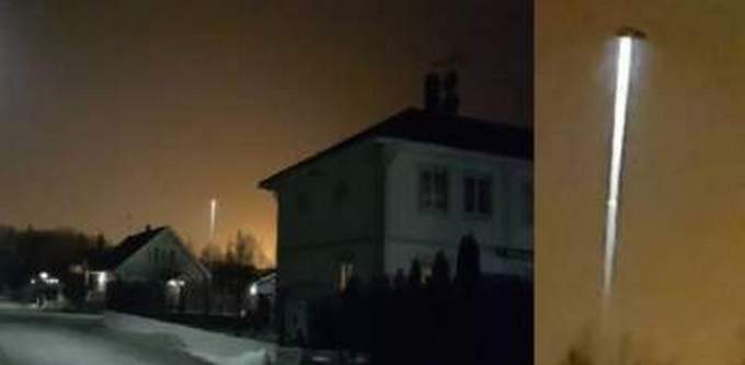 В Швеции засняли НЛО, испускающий на землю луч света. ВИДЕО