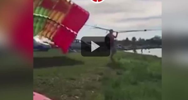 Опубликовано видео смертельного падения парашютиста в России