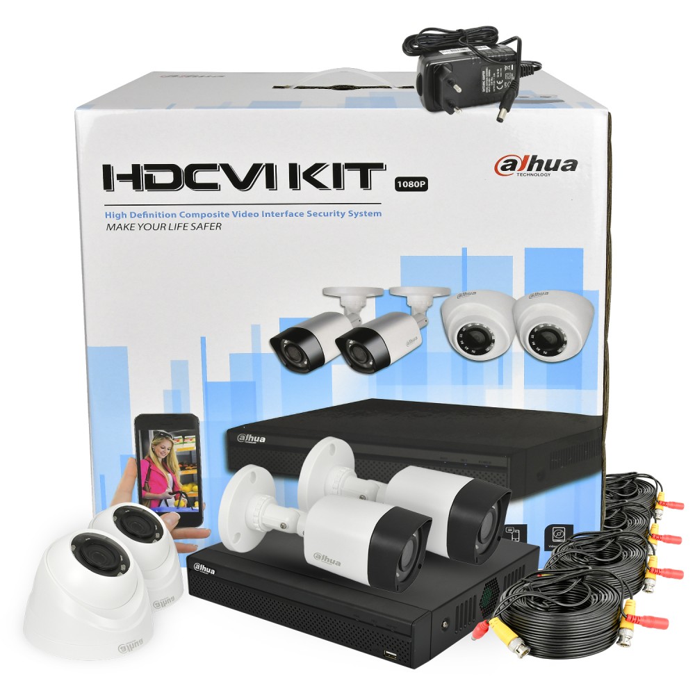 Комплект видеонаблюдения Dahua HDCVI KIT-CV4FHD-2B/2D