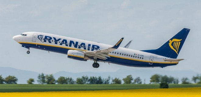 Ryanair запускает первый рейс из Борисполя