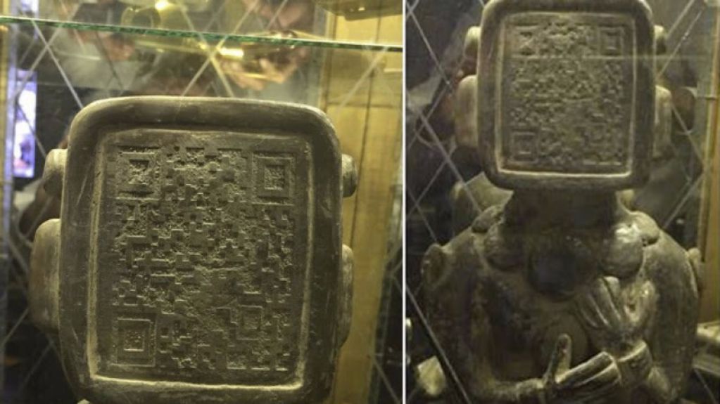 На лице древней статуи майя обнаружен Qr-код