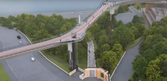 Соединит два туристических маршрута: в Киеве построят новый мост. ВИДЕО