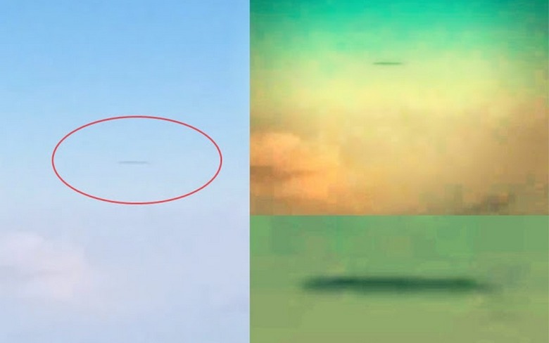 Пассажир самолета заснял в небе НЛО виде сигары. ВИДЕО
