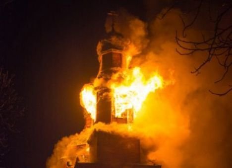На Николаевщине подожгли храм Московского патриархата
