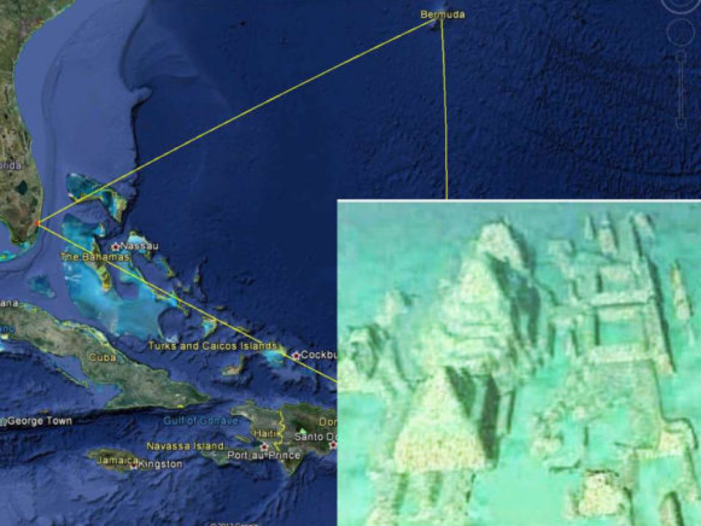 В Бермудском треугольнике нашли город с пирамидами и сфинксом. ФОТО