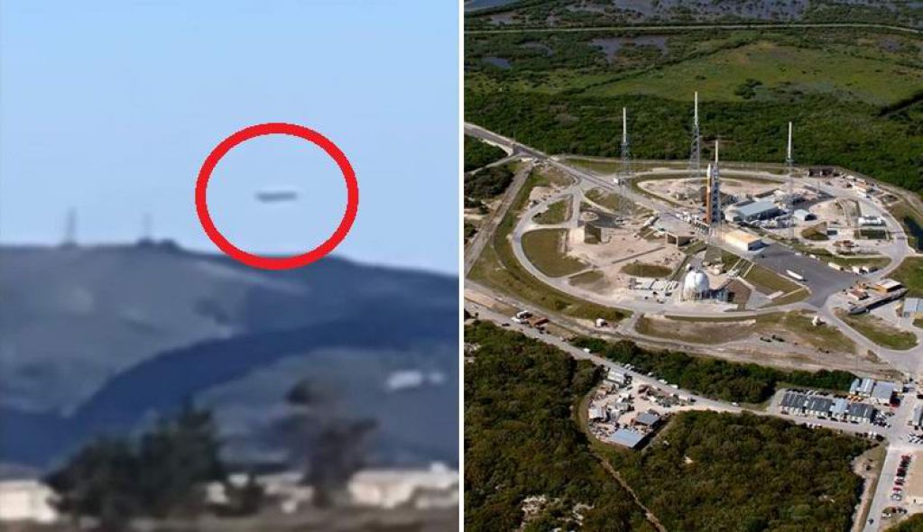 У американской авиабазы видели огромный звездолет. ВИДЕО