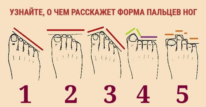 Что расскажет о характере человека форма пальцев его ног