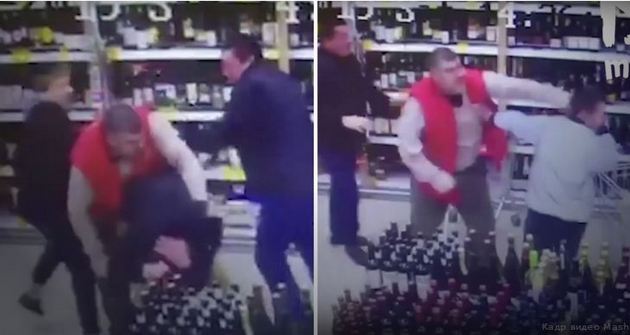 Подростки атаковали охрану, мешавшую воровать в супермаркете. ВИДЕО