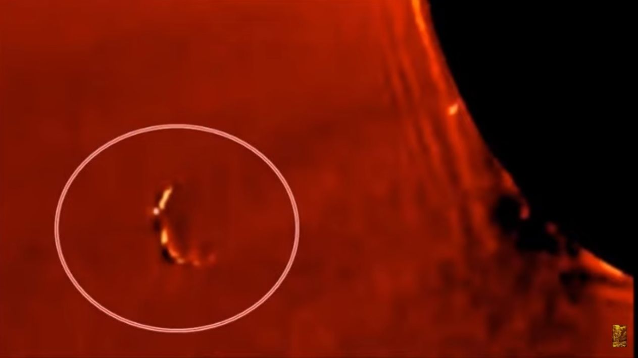У Солнца появился инопланетный корабль: видеофакт