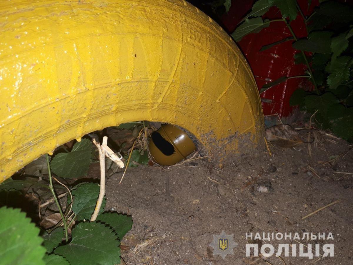 Житель Николаева додумался спрятать гранату на детской площадке