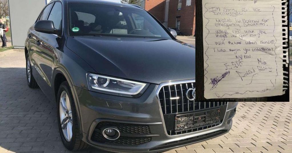 Угонщик вернул похищенное авто, оставив интересную записку