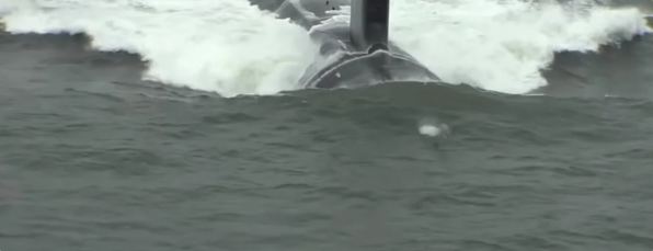 Зечем дельфины сопровождали американскую подводную лодку? ФОТО
