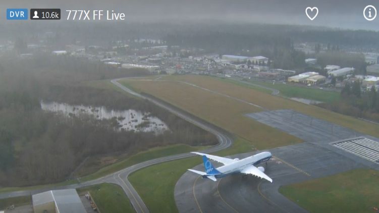Начались летные испытания самого большого в мире Boeing 777X. ВИДЕО