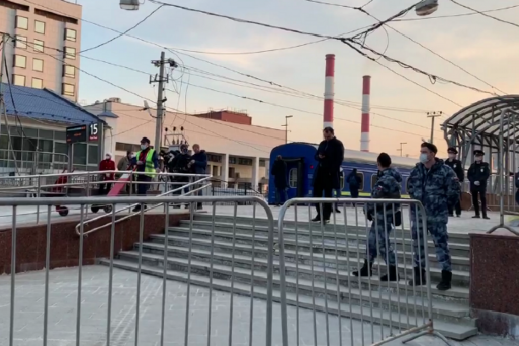 Появилось ВИДЕО отправления поезда из Москвы в Киев с украинцами 