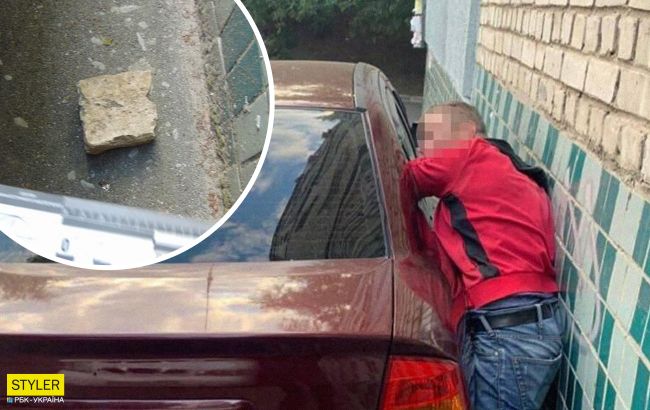 В Киеве грабитель пытался обчистить машину, но что-то пошло не так