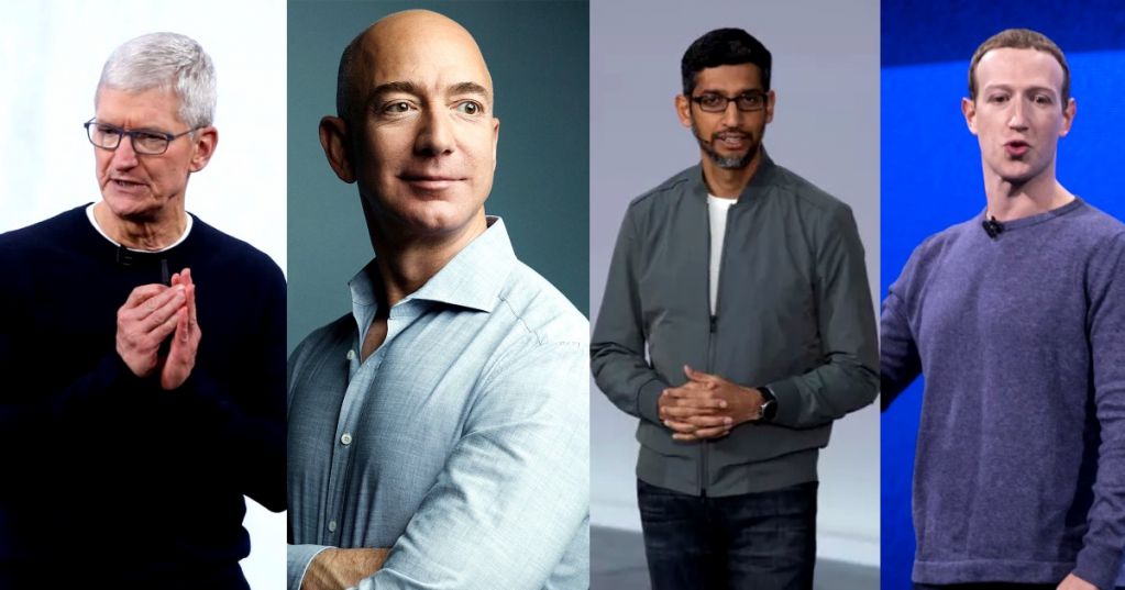 Руководители Apple, Google, Facebook и Amazon собрались вместе дать показания