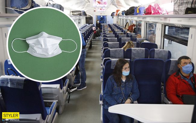 Пассажир устроил скандал из-за маски в поезде Кривой Рог-Киев. ВИДЕО