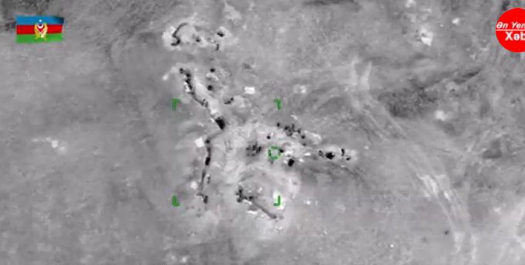  Азербайджан показал ВИДЕО мощных ударов с воздуха по армянским войскам