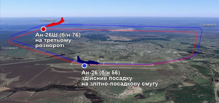 Катастрофа Ан-26 в Чугуеве: в ВСУ показали схему посадки самолетов 