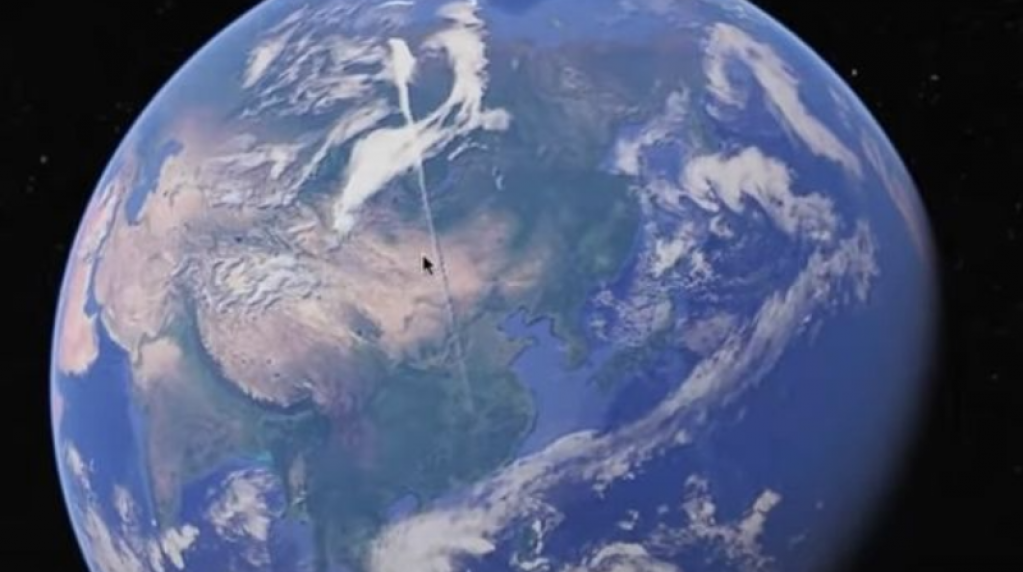 С помощью Google Earth обнаружен странный объект длиной около 5 тысяч километров. ВИДЕО