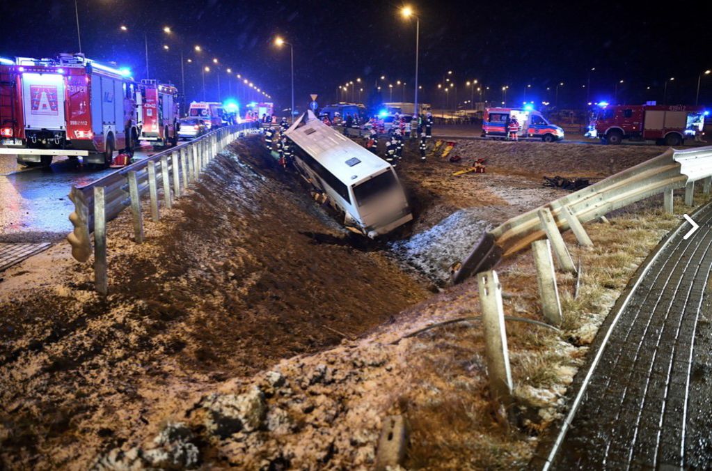 В Польше попал в аварию украинский автобус: 1 погибший, 4 пострадавших ФОТО