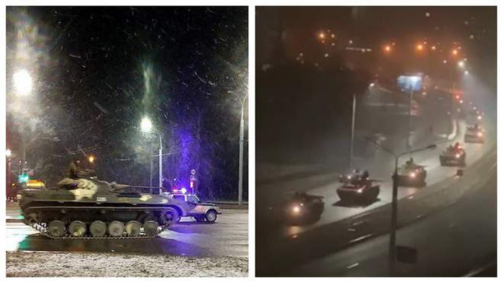 Огромную колонну танков и БМП заметили у границы Беларуси с Польшей ФОТО