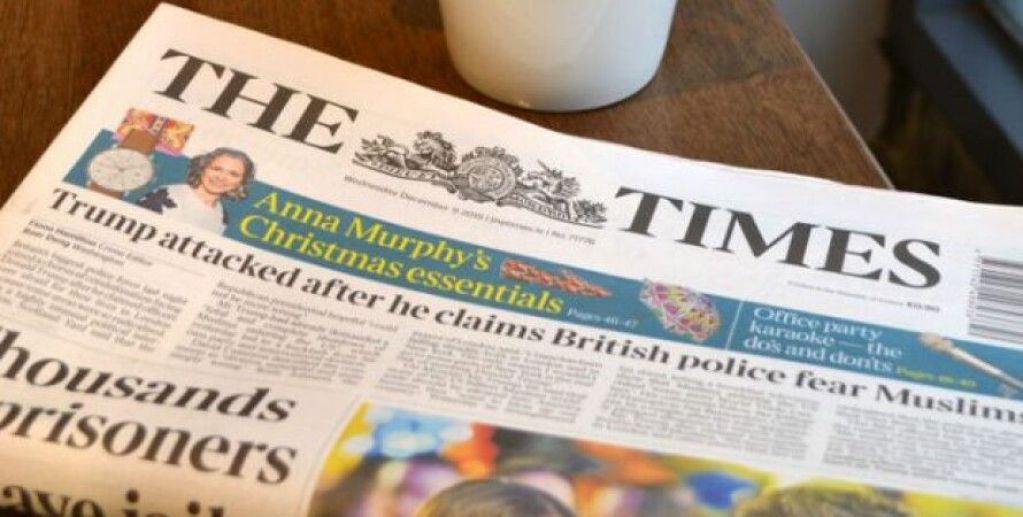 The Times на карте Европы подписала Украину "Беларусью"