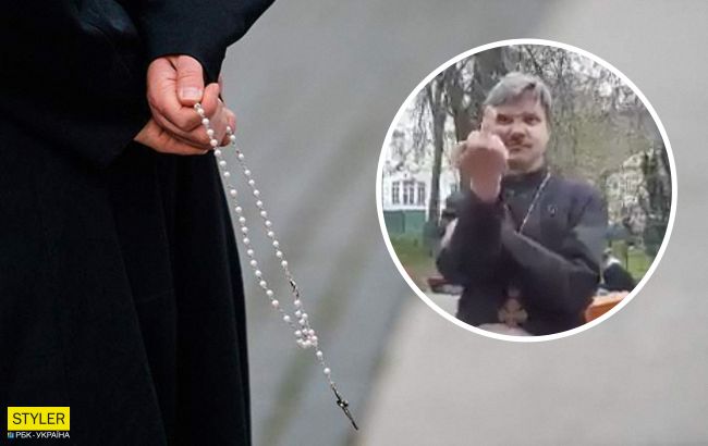 У Києві п'яний священик влаштував дебош: ким він виявився насправді ВІДЕО
