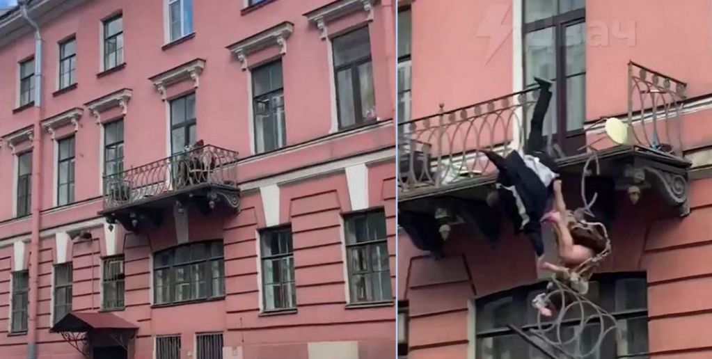 Дрались на балконе и выпали: момент попал на ВИДЕО