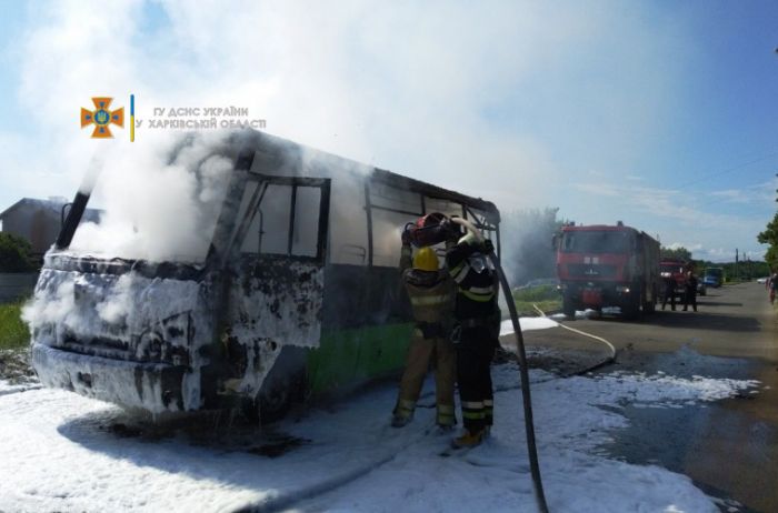 Пожар в автобусе